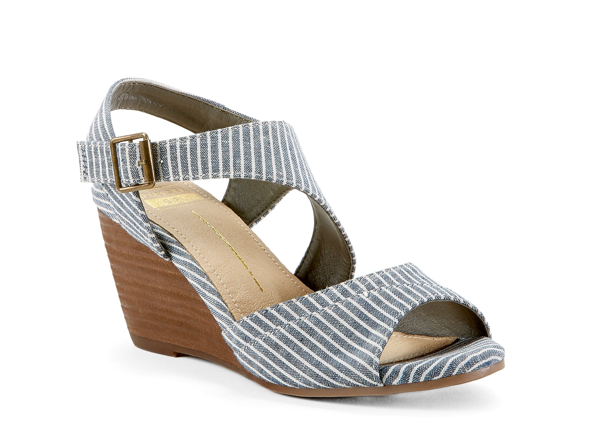 Yellow Shoes | Womens-Sandals-Dress-Med Wedge/Ankle strap | Moonlight |