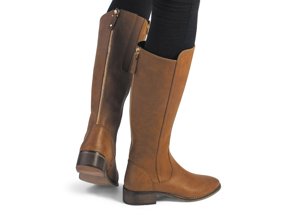 Yellow Shoes | Womens-Light Boots-Casual-High Shaft & Low Heel | Leticia |