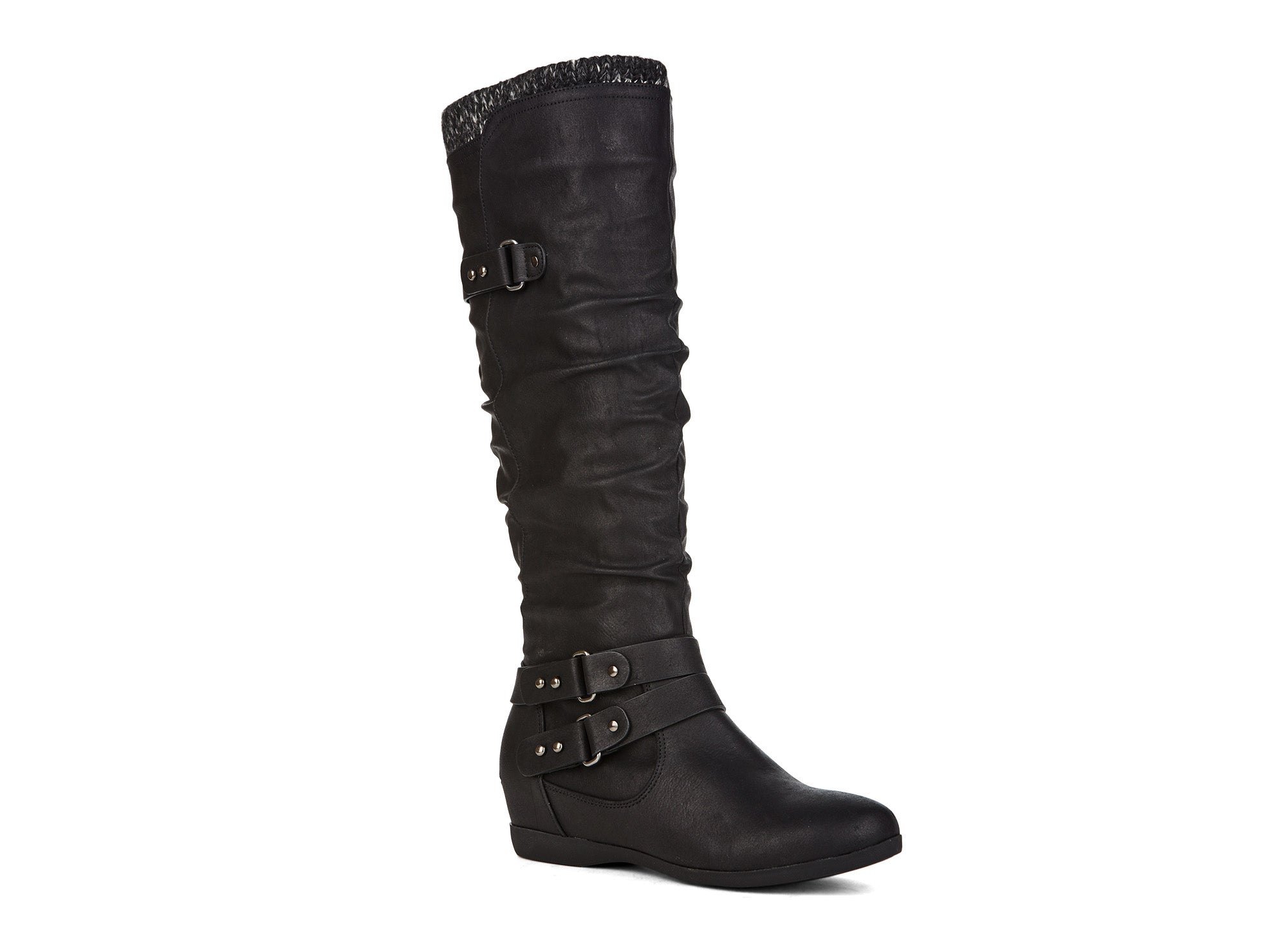Yellow Shoes | Womens-Winter Boots-Casual-High Shaft & Med Wedge | Oak |
