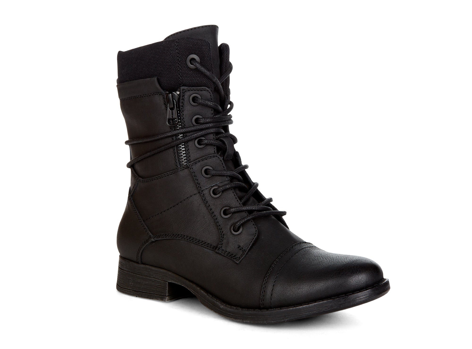 Yellow Shoes | Womens-Light Boots-Casual-Med Shaft & Low Heel | Officer |