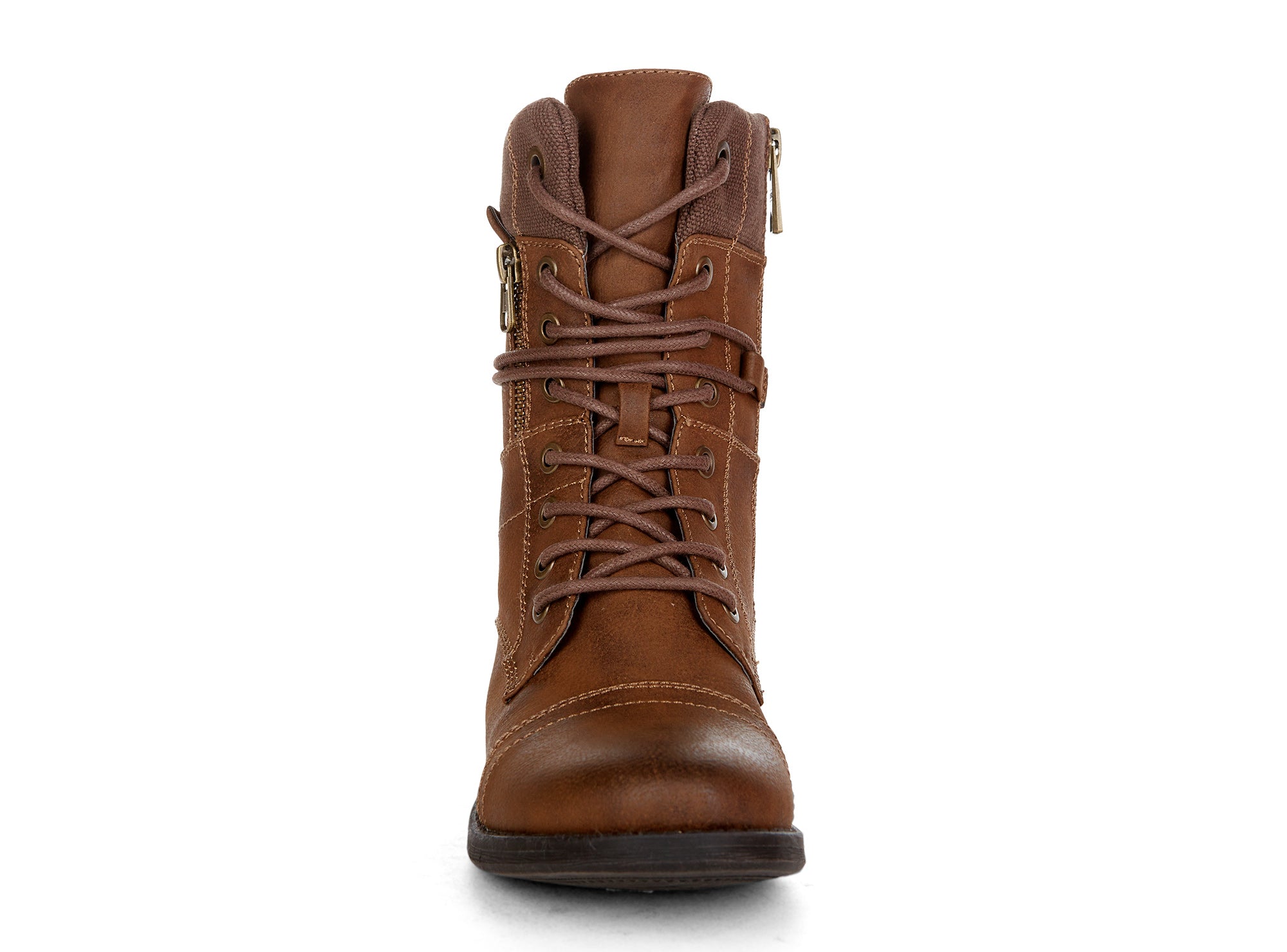 Yellow Shoes | Womens-Light Boots-Casual-Med Shaft & Low Heel | Officer |