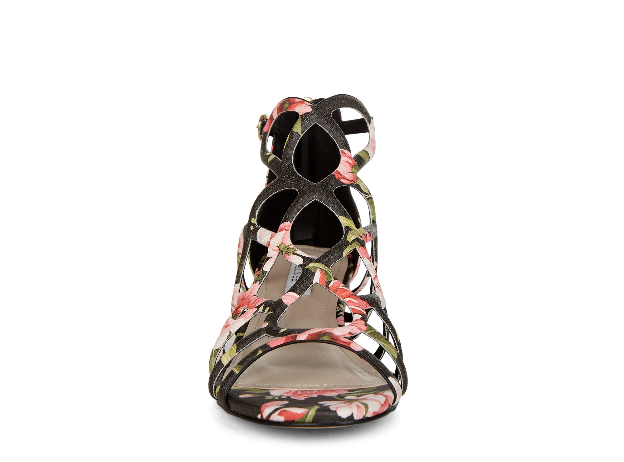 Yellow Shoes | Womens-Sandals-Casual-Low Wedge/Ankle strap | Addiction Floral |