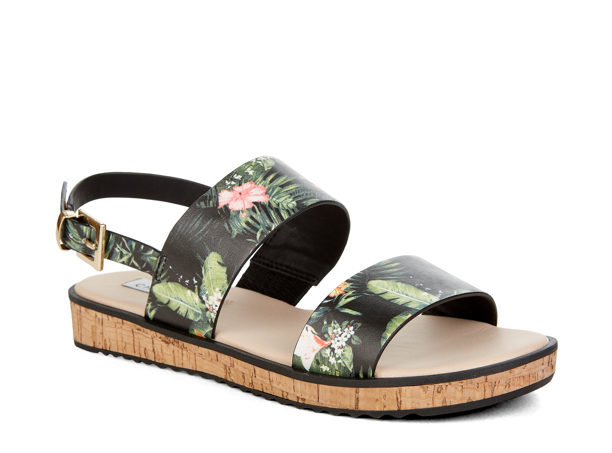 Yellow Shoes | Womens-Sandals-Casual-Low Wedge/Ankle strap | Malena |