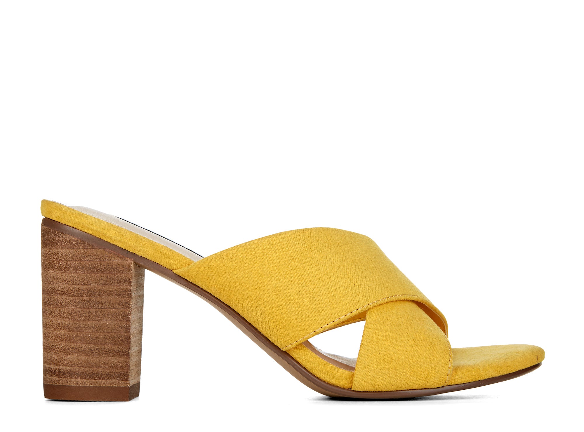 Yellow Shoes | Womens-Sandals-Casual-High Heel/Slide | Plaiting |