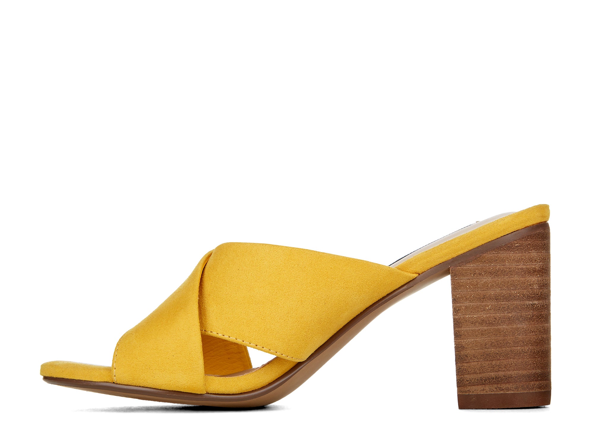 Yellow Shoes | Womens-Sandals-Casual-High Heel/Slide | Plaiting |
