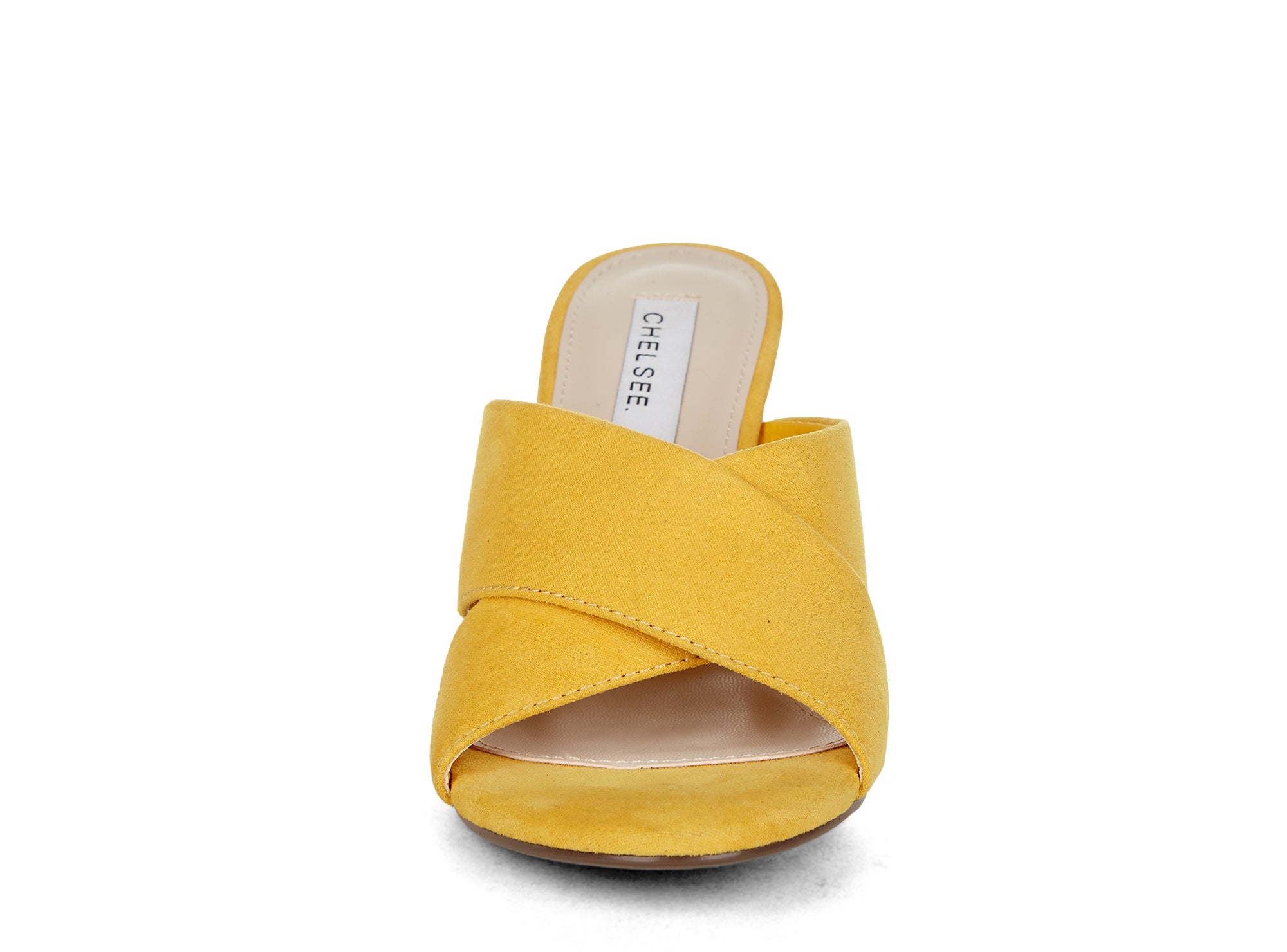 Yellow Shoes | Womens-Sandals-Casual-High Heel/Slide | Plaiting |