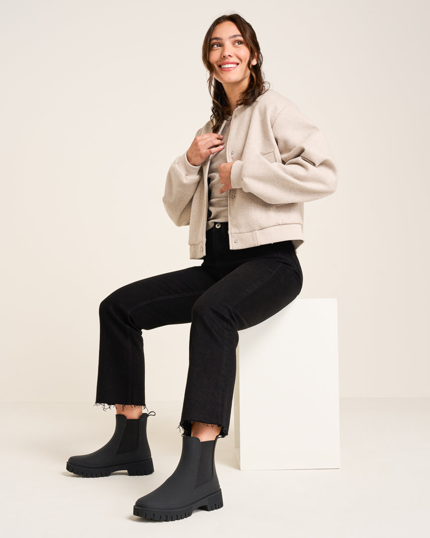 119283-01-INEZ-08-INEZ-Women's Rainboots and Rainwear-Chelsee-Yellow Shoes