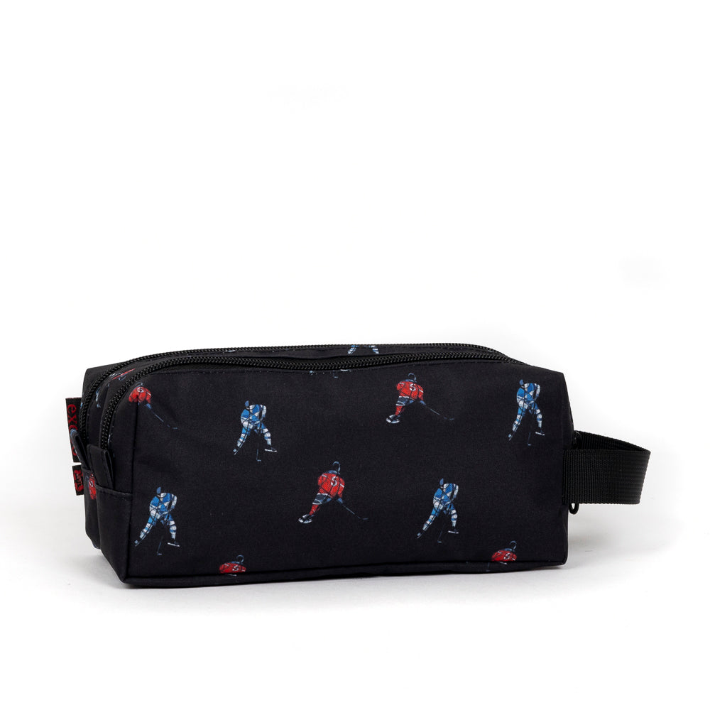 Yellow Shoes | Kids Pencil Cases | Accessories | EXECO | HOCKEY 2 COMPARTMENTS PENCIL CASE | 119679-01