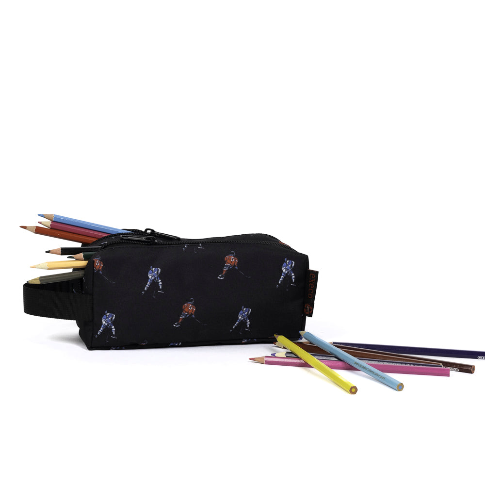 Yellow Shoes | Kids Pencil Cases | Accessories | EXECO | HOCKEY 2 COMPARTMENTS PENCIL CASE | 119679-01-EXECOHOCKEYETUIACRAYONS2COMPARTIMENTS-04-EXECO | HOCKEY 2 COMPARTMENTS PENCIL CASE-Kids Pencil Cases | Accessories-Execo-Yellow Shoes