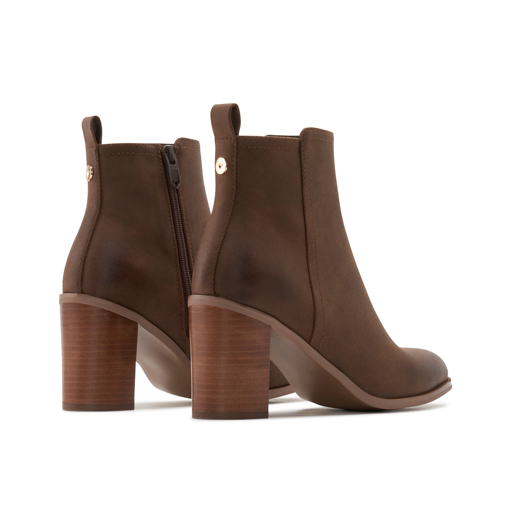 Yellow Shoes | Womens-Light Boots-Dress-Low Shaft & Med Heel | AMBITION |