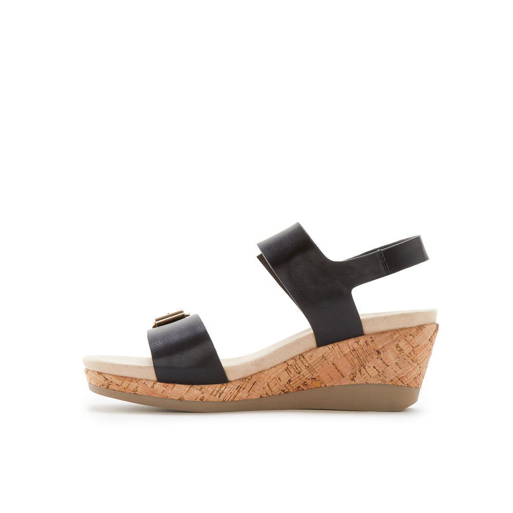Yellow Shoes | Womens-Sandals-Comfort-Med Wedge/Ankle strap | EMILIE |