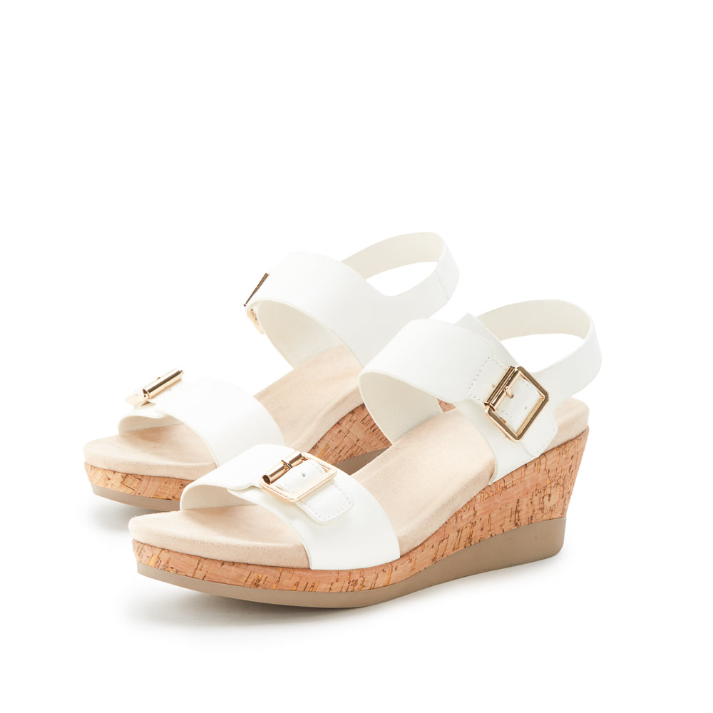 Yellow Shoes | Womens-Sandals-Comfort-Med Wedge/Ankle strap | EMILIE |