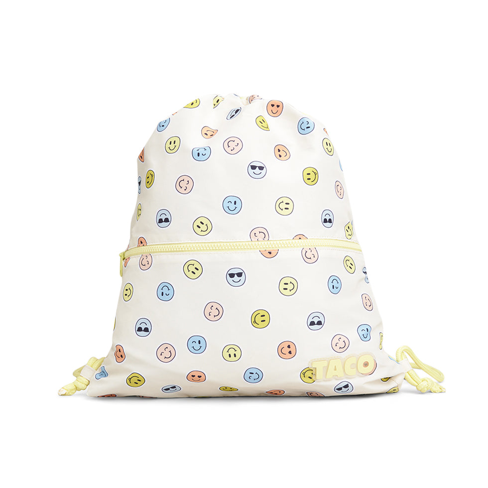 Yellow Shoes | Kids Shoe Bags | Accessories | TACO I SAC FOURRE-TOUT SMILEYS | 121147-21-TACOSMILEYSSHOEBAG-01-Taco Smiley Print Back-to-School Bundle-Kids Backpacks | Accessories-Yellow Shoes-Yellow Shoes