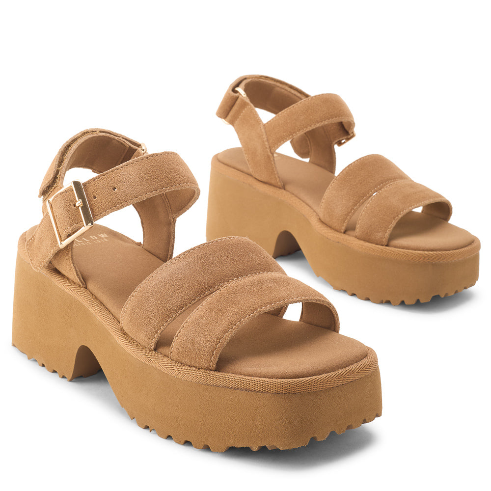 Yellow Shoes | Womens-Sandals-Casual-Med Heel/Ankle strap | SAVANA |