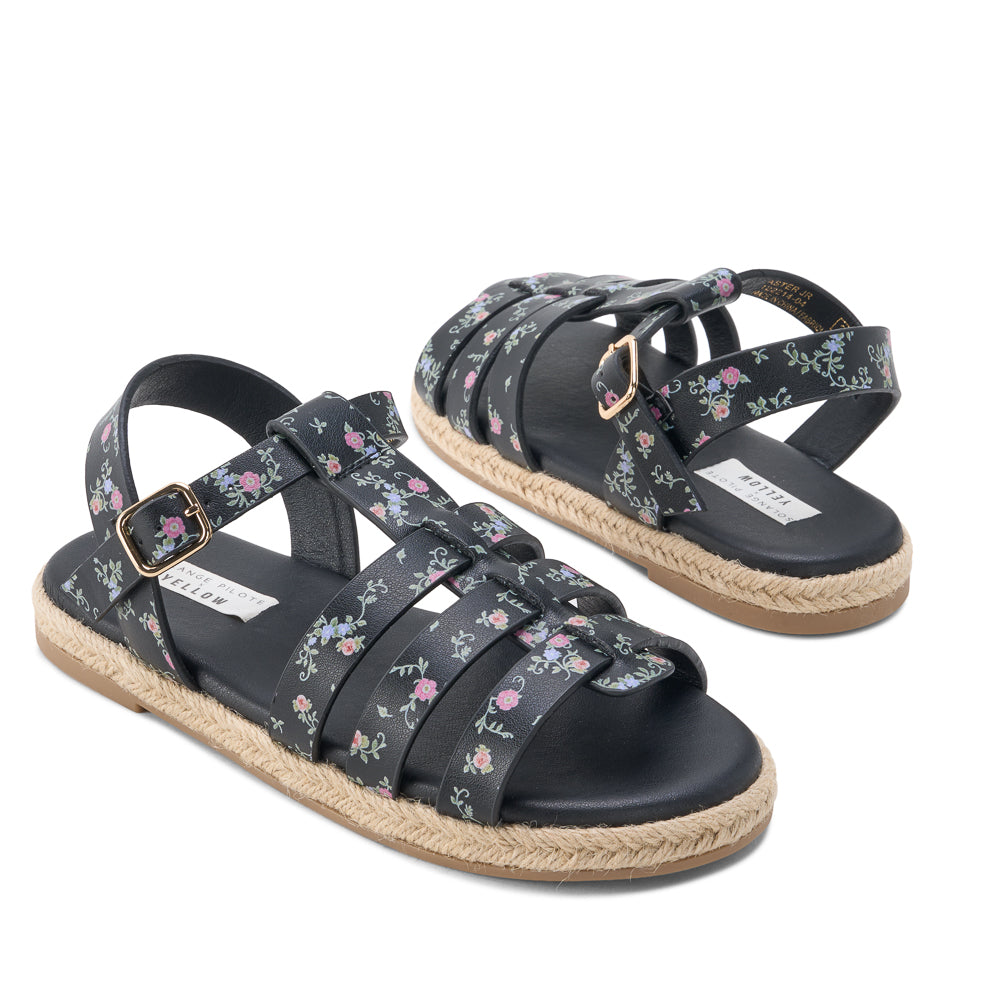 Yellow Shoes | Junior Kids Sandals | ASTER JR | 122214-04-ASTER_JR-02-ASTER JR-Junior Kids Sandals-Yellow-Yellow Shoes