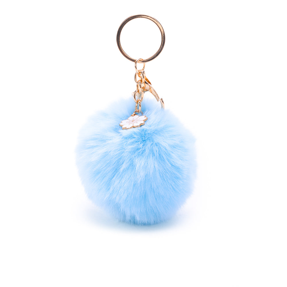 Yellow Shoes | Bag Charms | Accessories | POMPOM FAUSSE FOURRURE AVEC FLEUR | 122340-40