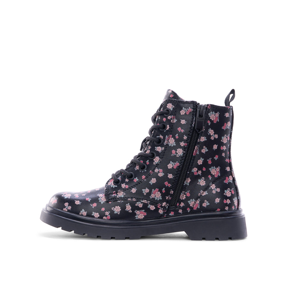 Yellow Shoes | Junior Kids Fashion Light Boots | MELODY JR FLORAL | 122401-04-MELODY_JR_FLORAL-04-MELODY JR FLORAL-Junior Kids Fashion Light Boots-Yellow-Yellow Shoes
