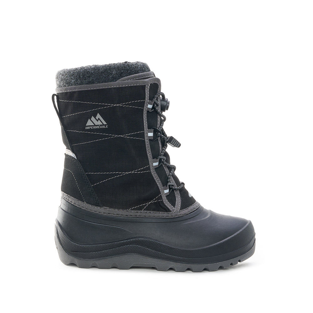 FJORD JR-Junior Kids Winter Boots-Yellow-1-black & grey-Yellow Shoes
