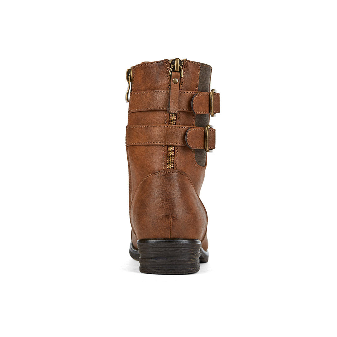 Yellow Shoes | Missy-Light Boots-Casual-Flat & Med. Shaft | Chestnut Jr | 109673-31-chestnutYTH-05_801c5a4e-ee9b-4134-9969-de0fc7d741b4-Chestnut Jr-Junior Kids Fashion Light Boots-Miss Chelsee-Yellow Shoes