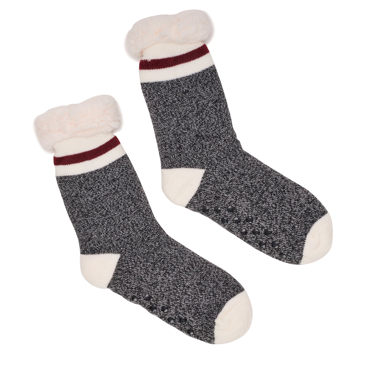 110507-47-PolarHeatBasdoublesensherpapourfemmes-1-110507-47-Polar Heat - Socks with sherpa lining for women-Women's Socks | Accessories-Yellow-Yellow Shoes