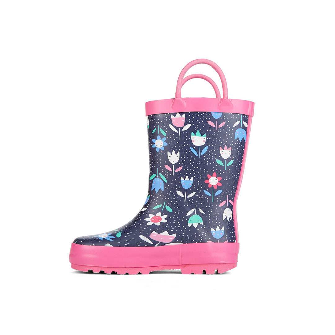Yellow Shoes | Toddler Kids Rain Boots and Rainwear | Tulips | 110856-43-tulips-02-Tulips-Toddler Kids Rain Boots and Rainwear-Miss Chelsee-Yellow Shoes