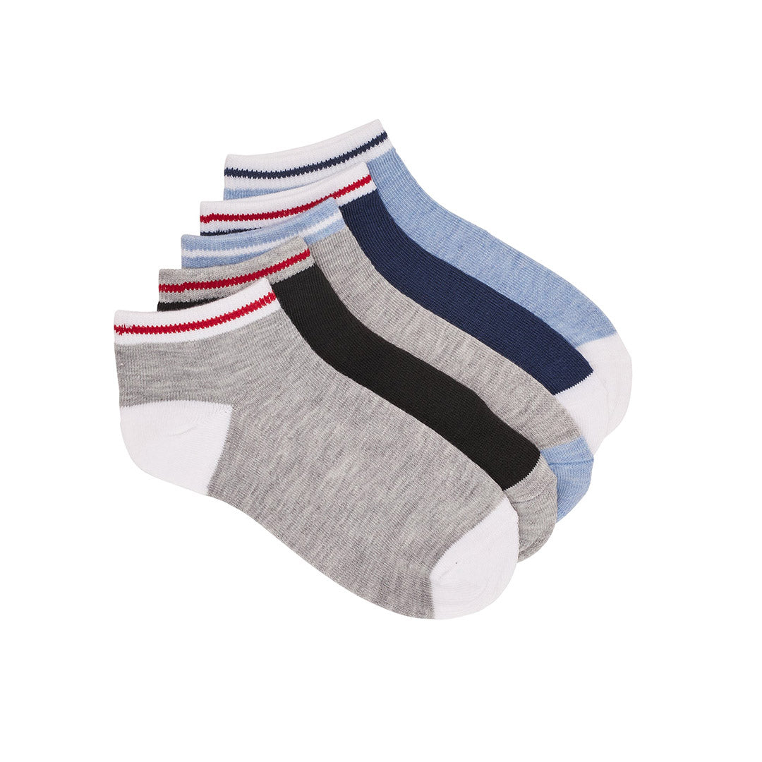 111453-00-7228-811BOYSCASUALPED5PKSOCKS-1_3899dbba-0269-4d2a-a2e2-aeeeda1e7edb-111453-00-POINT ZERO - 5 PAIRS OF SOCKS FOR KIDS SIZE 8-11-Kids Socks | Accessories-Point Zero-Yellow Shoes