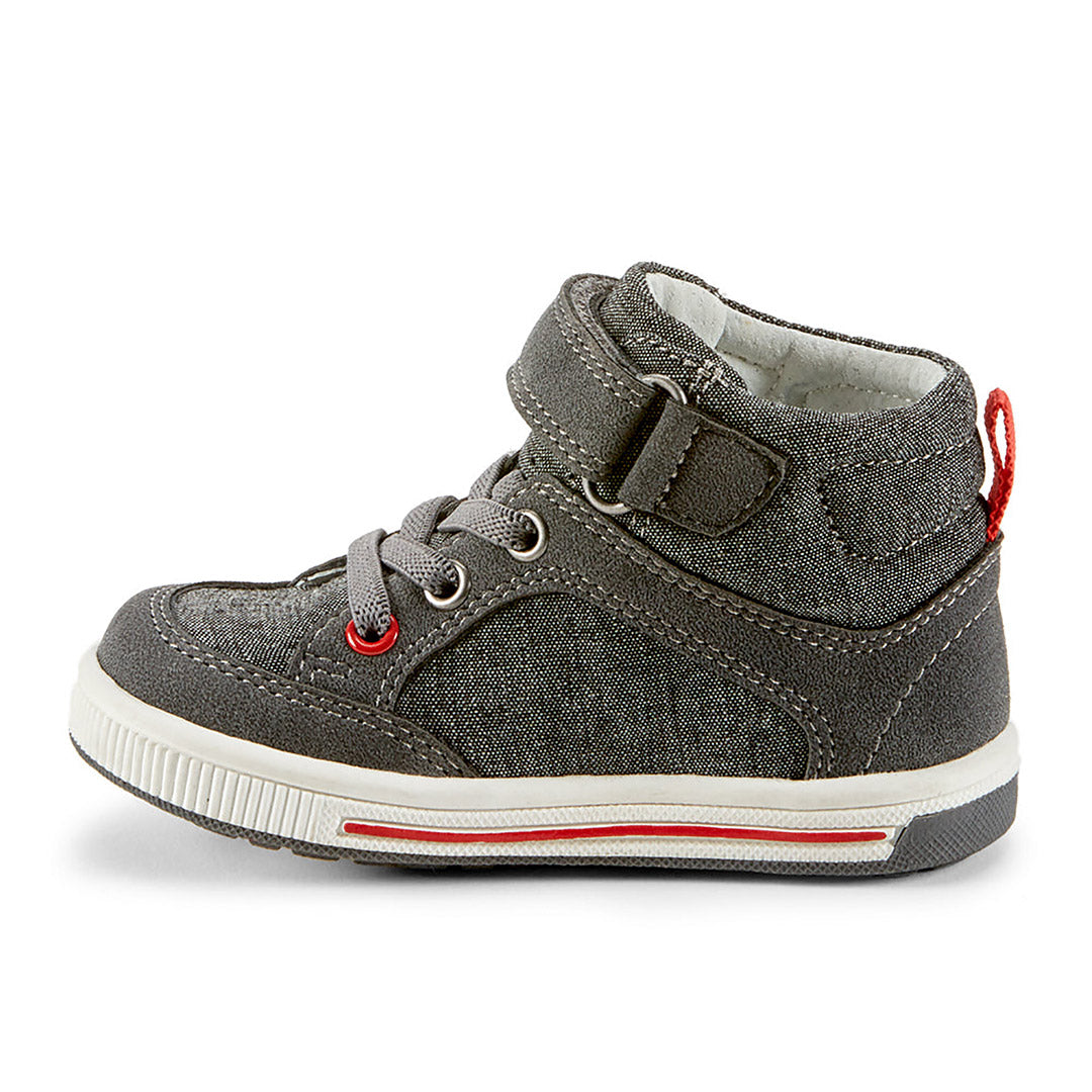 Yellow Shoes | Baby-Bootie-Boys-Velcro | Overcast | 111732-05-overcast-3-Overcast-Baby Booties-Konkrete-Yellow Shoes