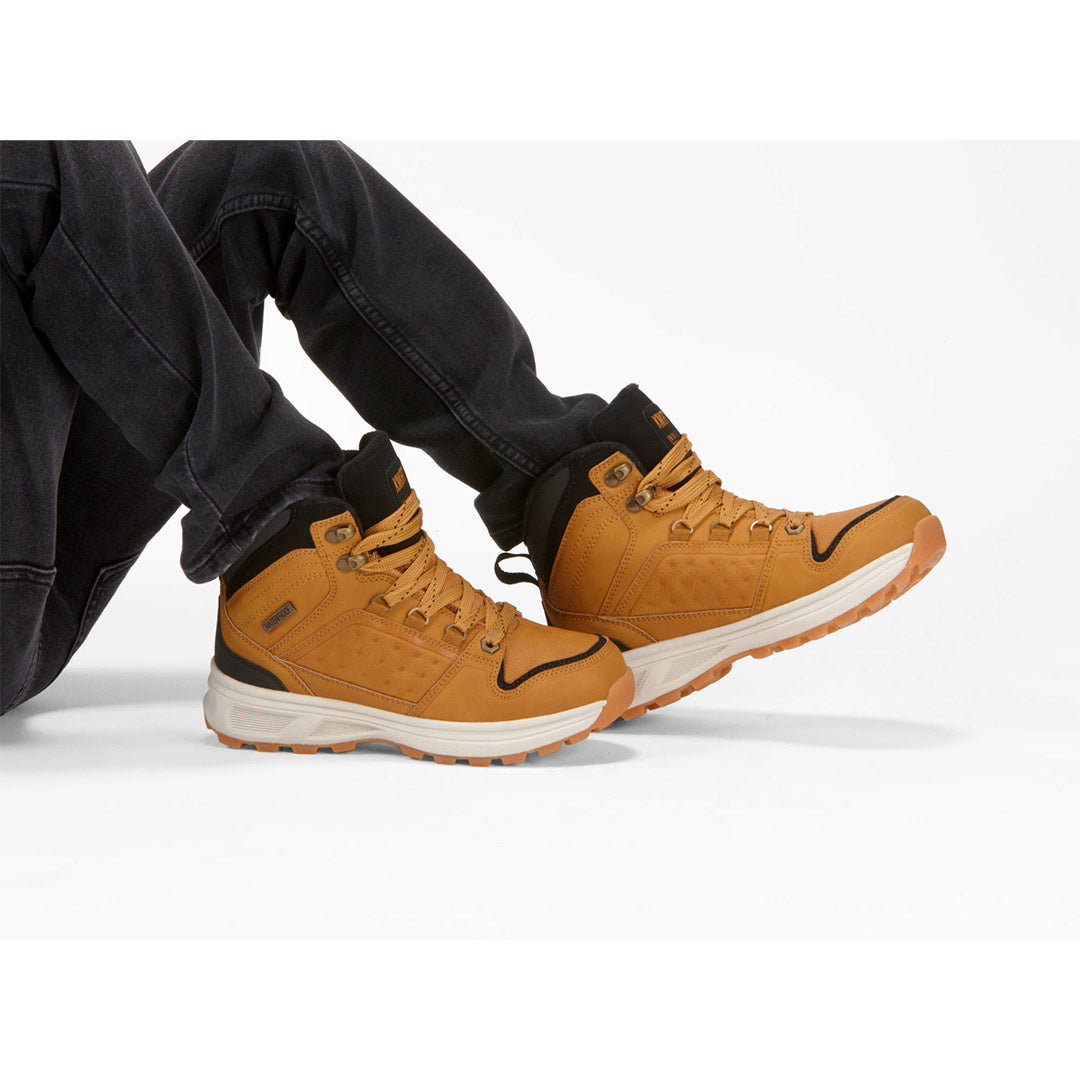 Yellow Shoes | Boys-Winter Boots-Athletic-High | Redwood | 111762-66-redwood-5-Redwood-Junior Kids Winter Boots-Konkrete-Yellow Shoes