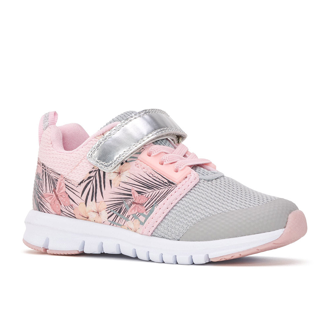 Yellow Shoes | Toddler-Athletic-Girls Running-Hi-Tech | Flowered | 113069-38-FLOWERED-2-Flowered-Baby Athletic Shoes-Yellow-Yellow Shoes