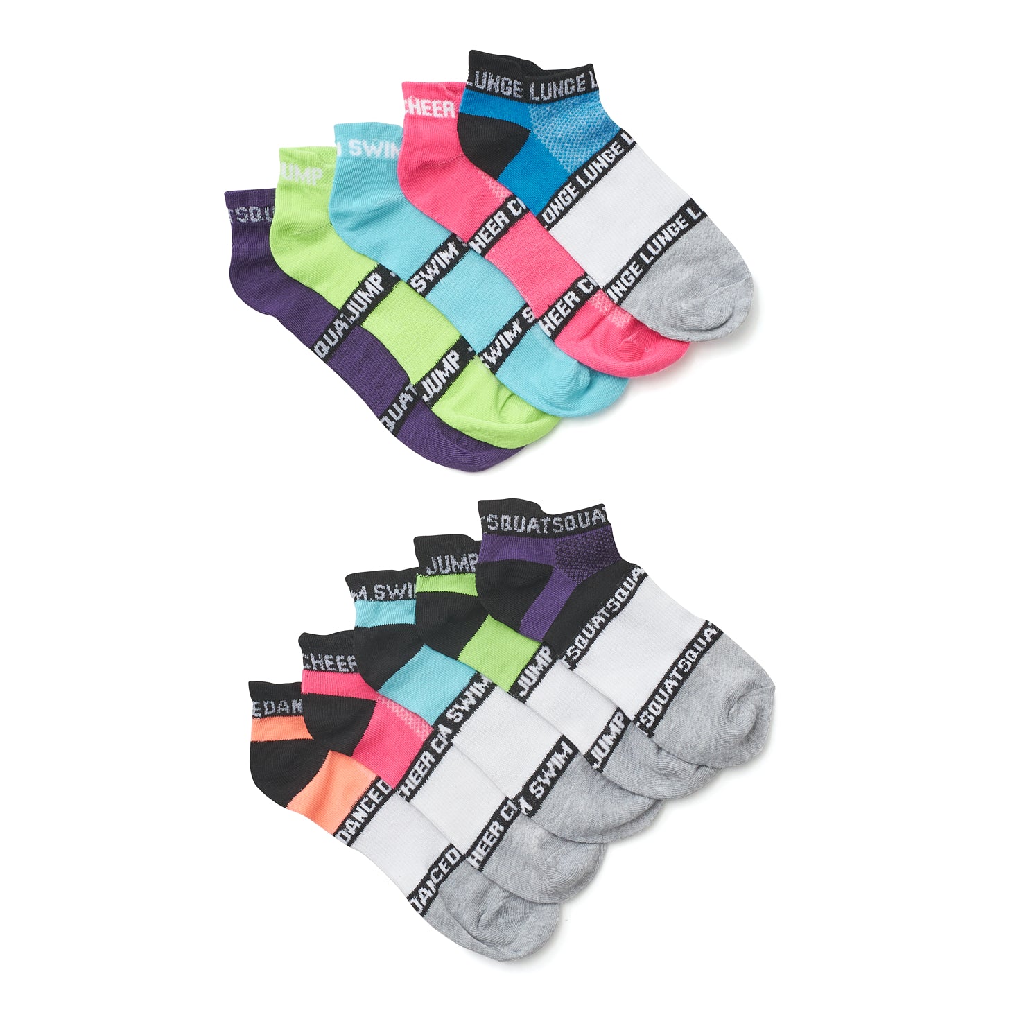 113635-00-1-113635-00-10 pairs of socks for women-Women's Socks | Accessories-Yellow-Yellow Shoes