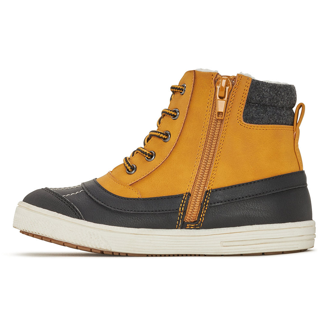 Yellow Shoes | Toddler-Boy-Light Boots-Casual-Laced | Elliott | 114074-66-ELLIOTT-3-Elliott-Toddler Kids Fashion Light Boots-Riverstone-Yellow Shoes