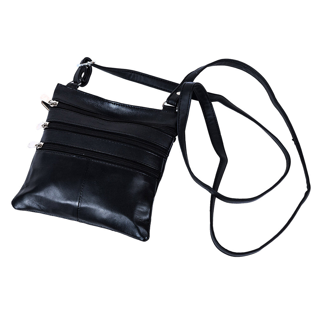 115568-01-CHAMPSSacabandouliereencuir-03-CHAMPS | Leather crossbody bag-Women's Handbags | Accessories-Champs-Yellow Shoes