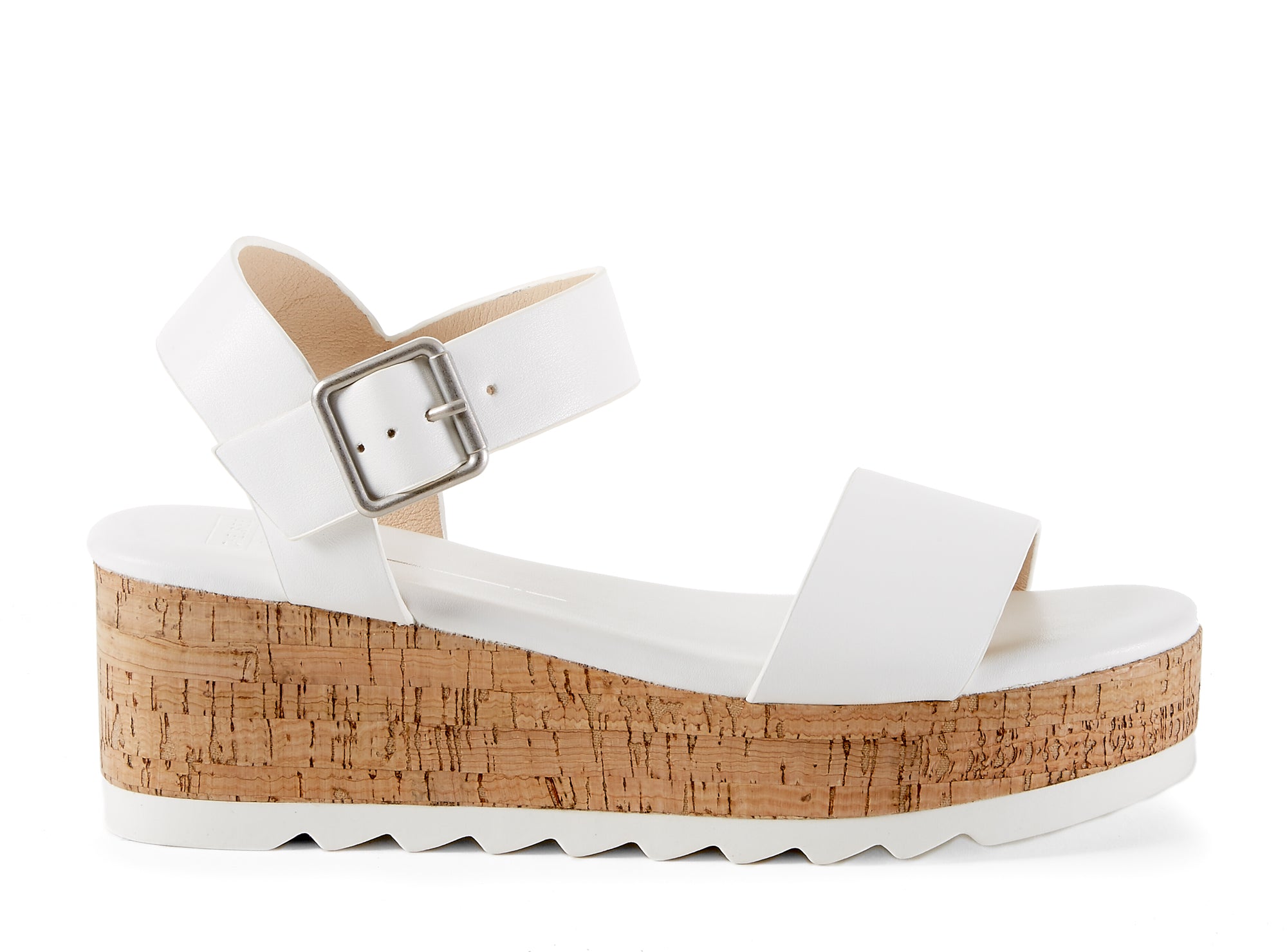 Yellow Shoes | Womens-Sandals-Casual-Med Wedge/Ankle strap | Wooly | 