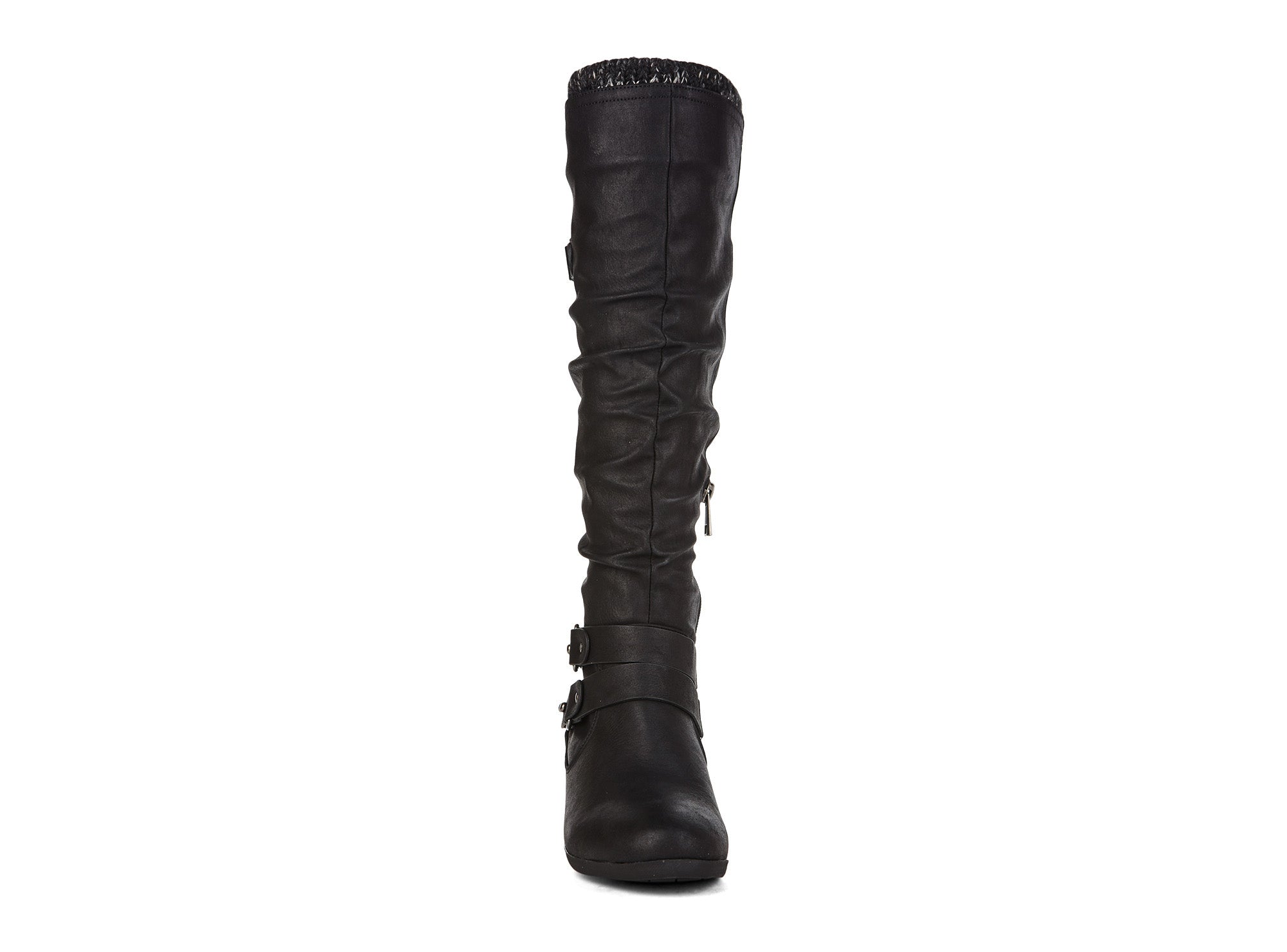 Yellow Shoes | Womens-Winter Boots-Casual-High Shaft & Med Wedge | Oak | 