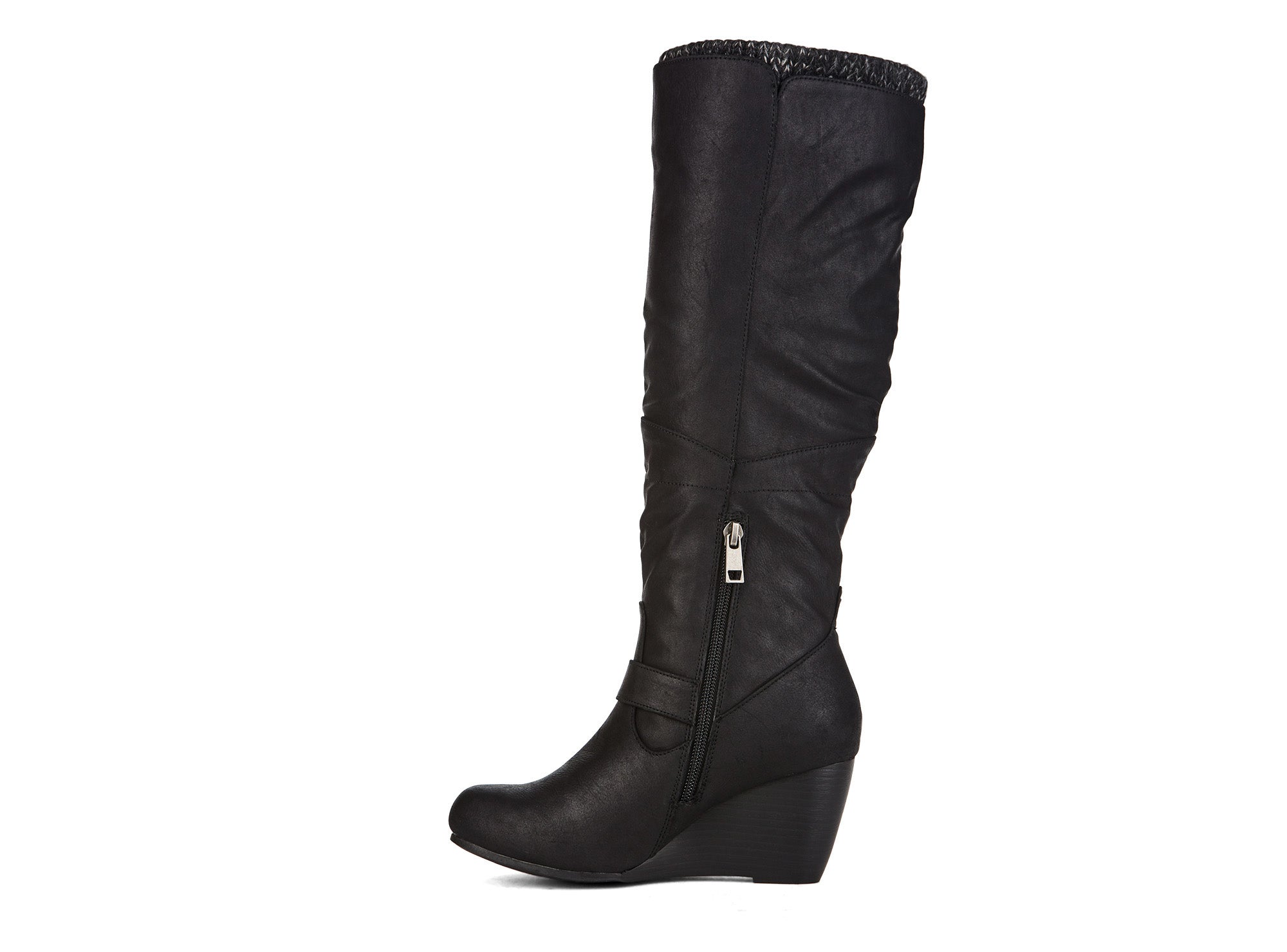 Yellow Shoes | Womens-Winter Boots-Casual-High Shaft & Med Wedge | Redbank | 