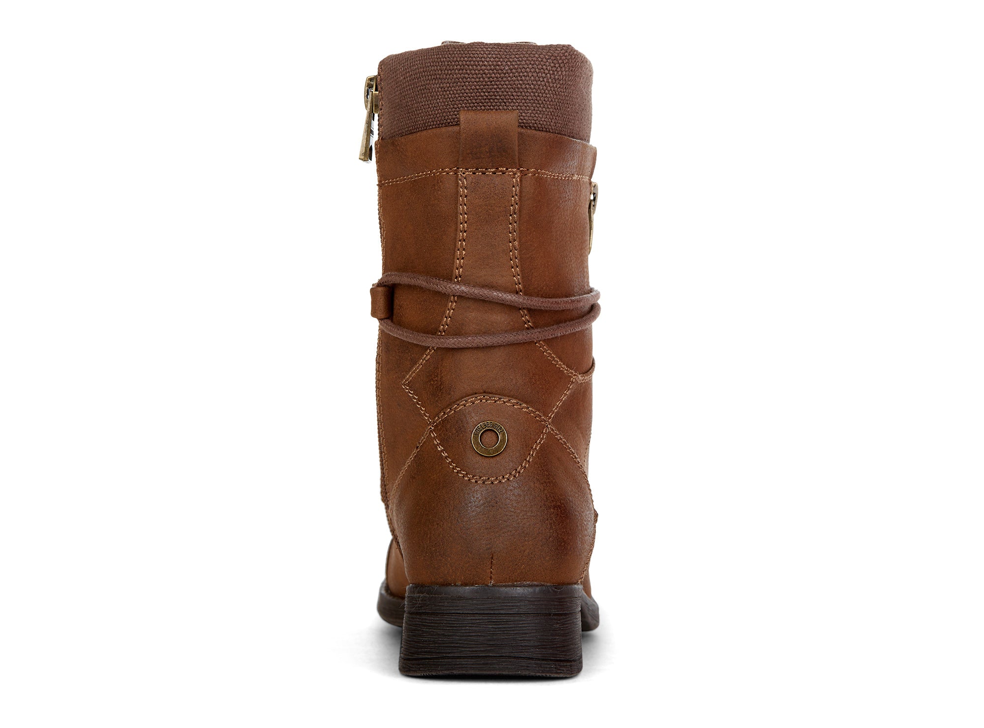 Yellow Shoes | Womens-Light Boots-Casual-Med Shaft & Low Heel | Officer | 