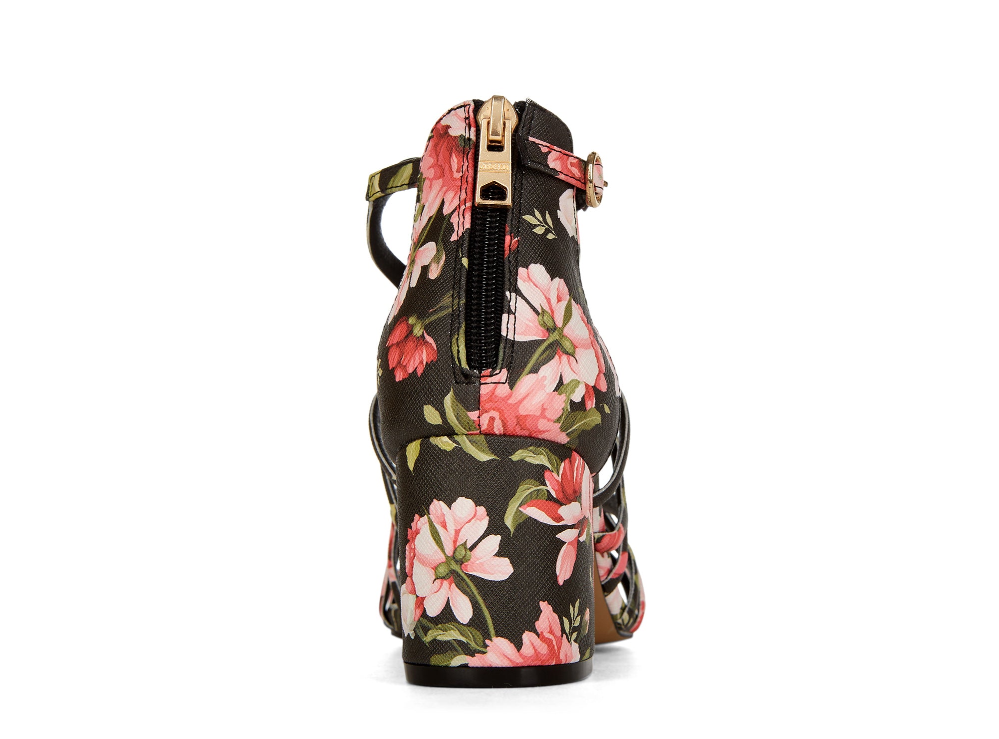 Yellow Shoes | Womens-Sandals-Dress-Med Heel/Gladiator | Saintly Floral | 