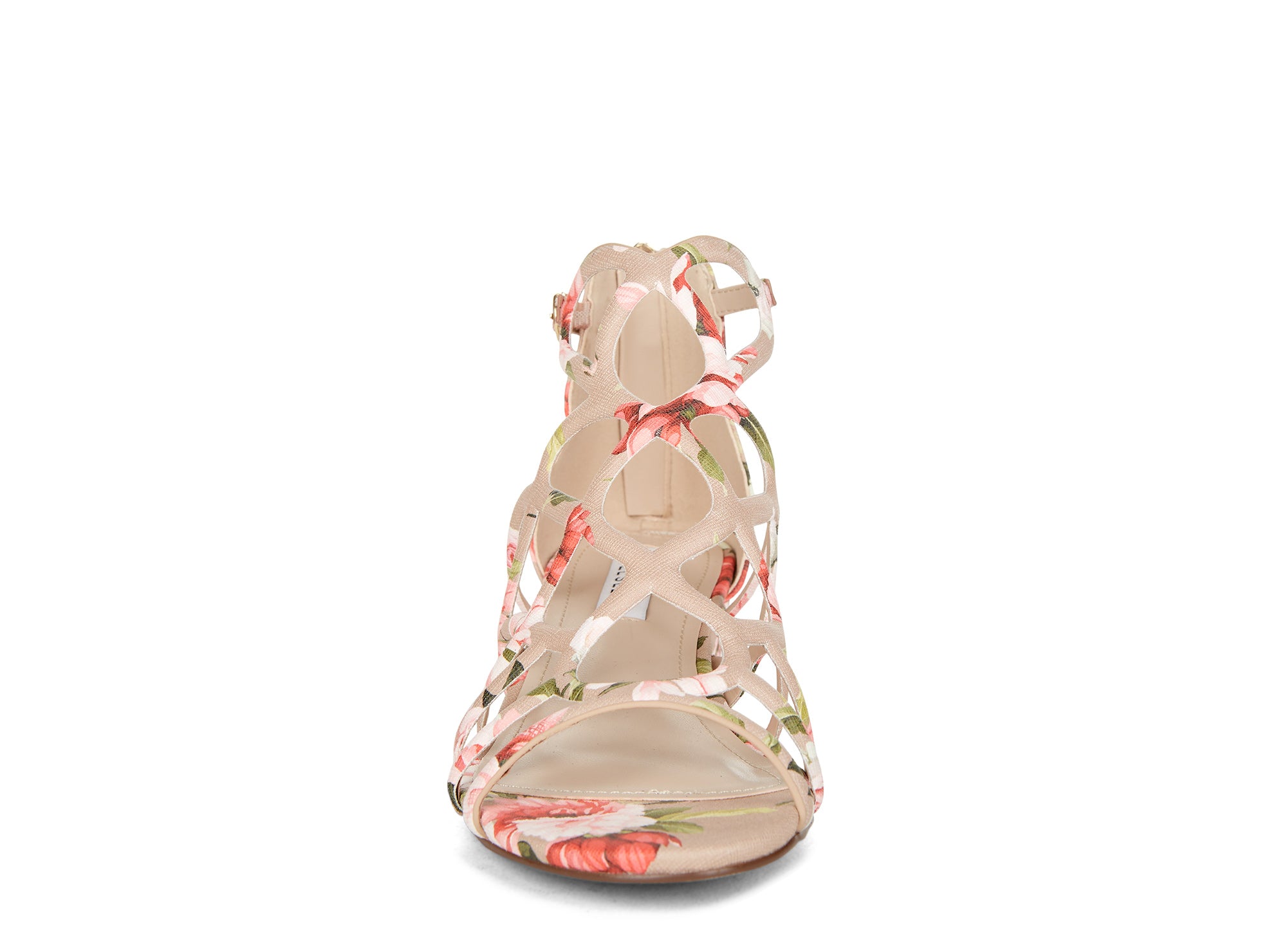 Yellow Shoes | Womens-Sandals-Casual-Low Wedge/Ankle strap | Addiction Floral | 