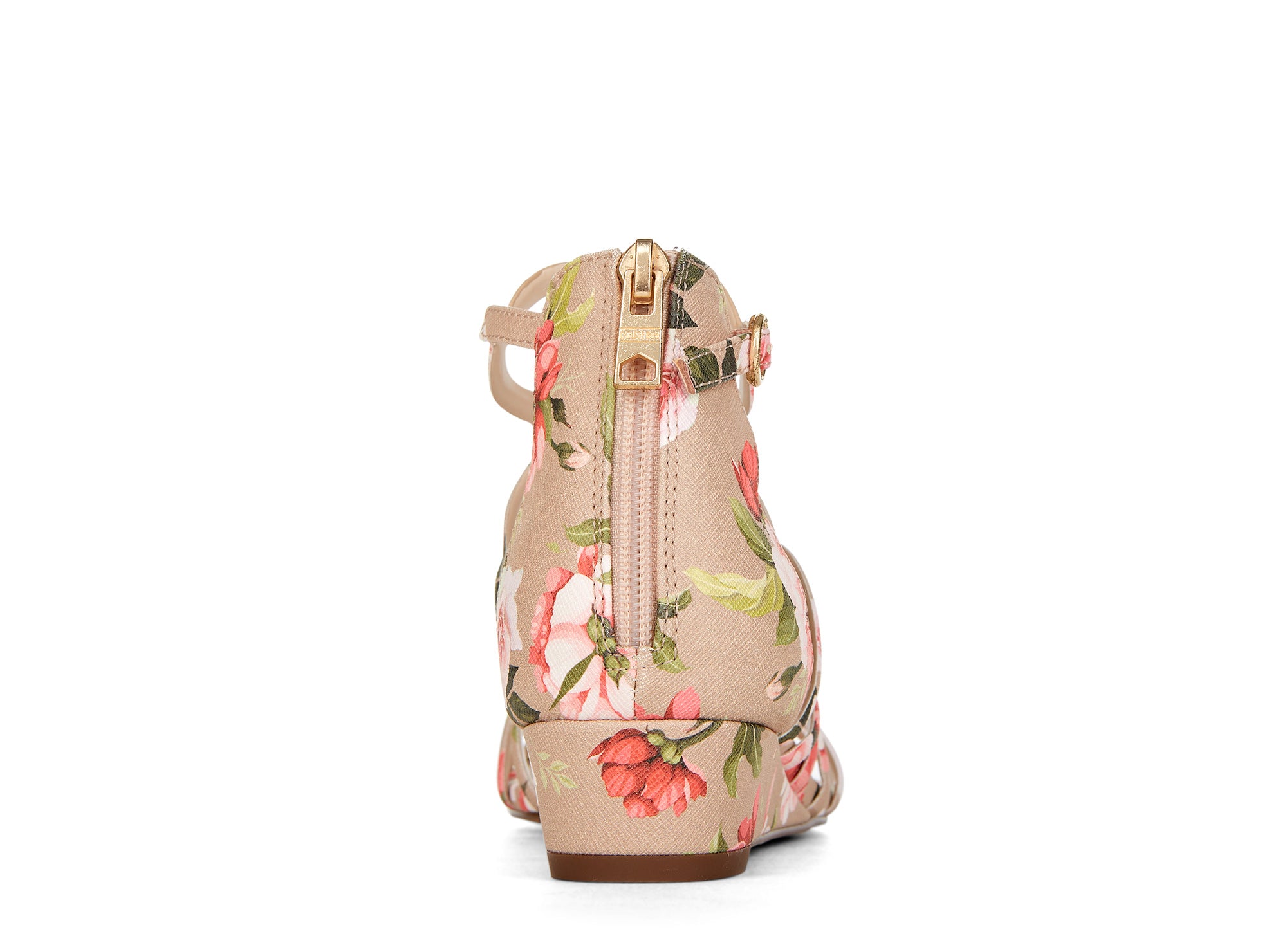 Yellow Shoes | Womens-Sandals-Casual-Low Wedge/Ankle strap | Addiction Floral | 