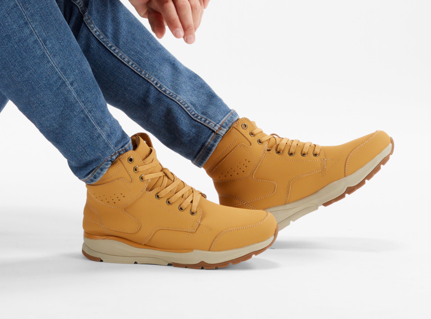 Yellow Shoes | Mens-Light Boots-Casual-Laced | CARMELO | 