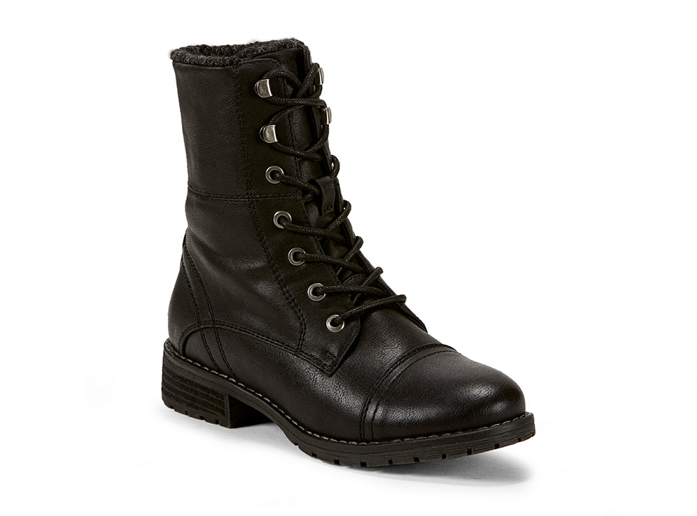 Yellow Shoes | Womens-Winter Boots-Casual-Med Shaft & Flat Heel | Clasp | 