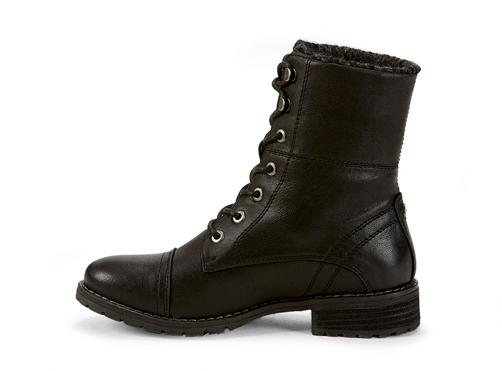 Yellow Shoes | Womens-Winter Boots-Casual-Med Shaft & Flat Heel | Clasp | 