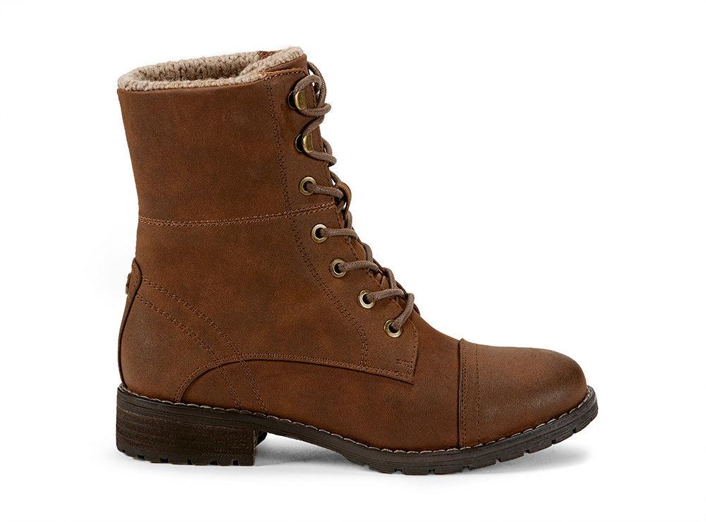 Yellow Shoes | Womens-Winter Boots-Casual-Med Shaft & Flat Heel | Clasp | 