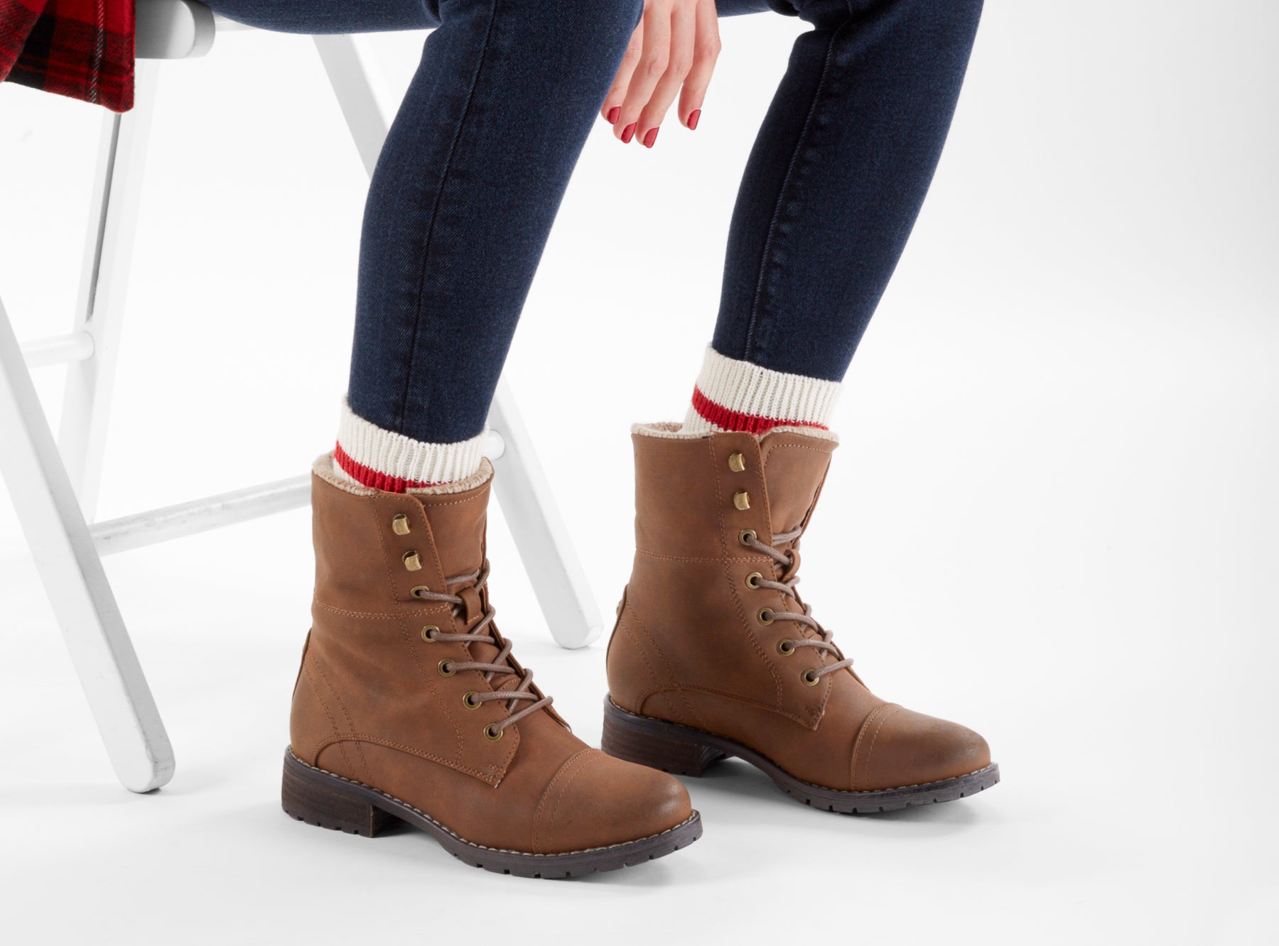 Yellow Shoes | Womens-Winter Boots-Casual-Med Shaft & Flat Heel | Clasp | 