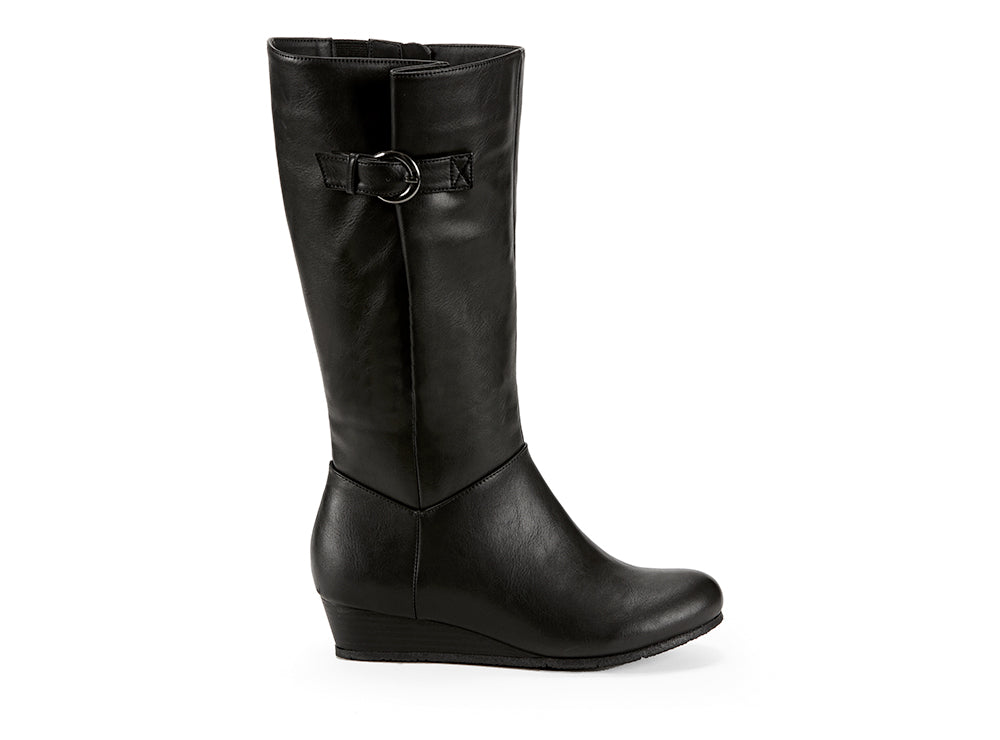 Yellow Shoes | Womens-Light Boots-Dress-Med Shaft & Low Wedge | Utopia | 