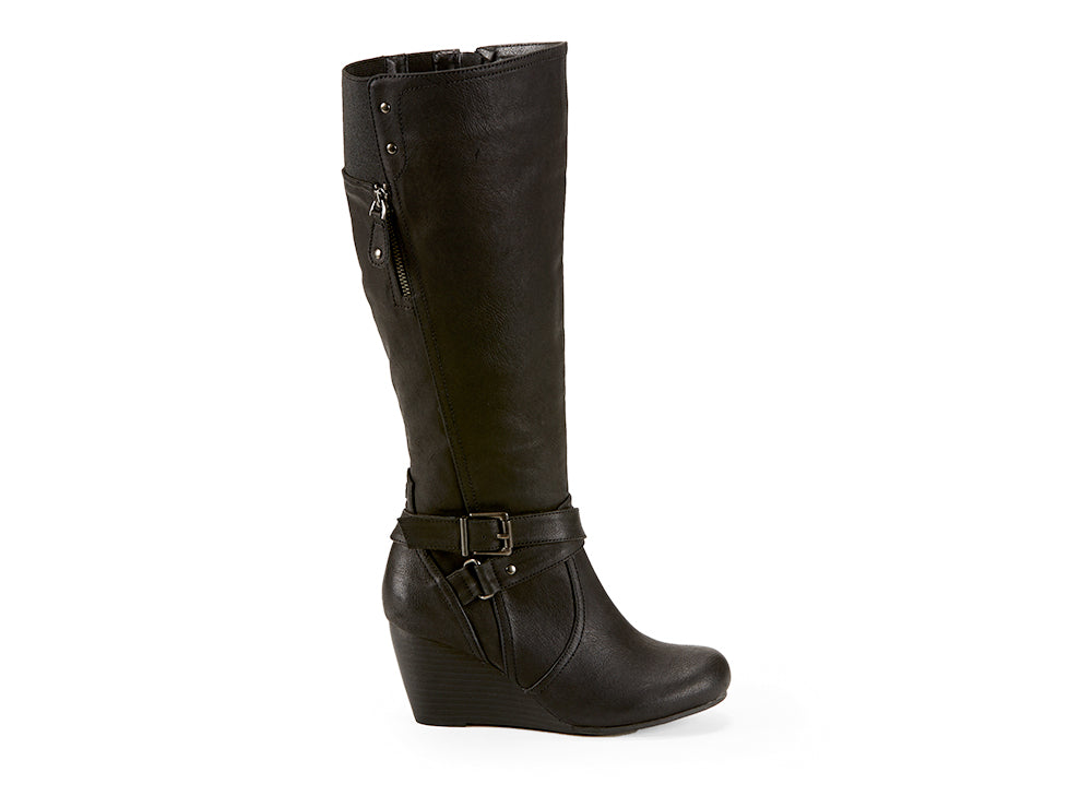 Yellow Shoes | Womens-Light Boots-Casual-High Shaft & Med Wedge | Larch | 