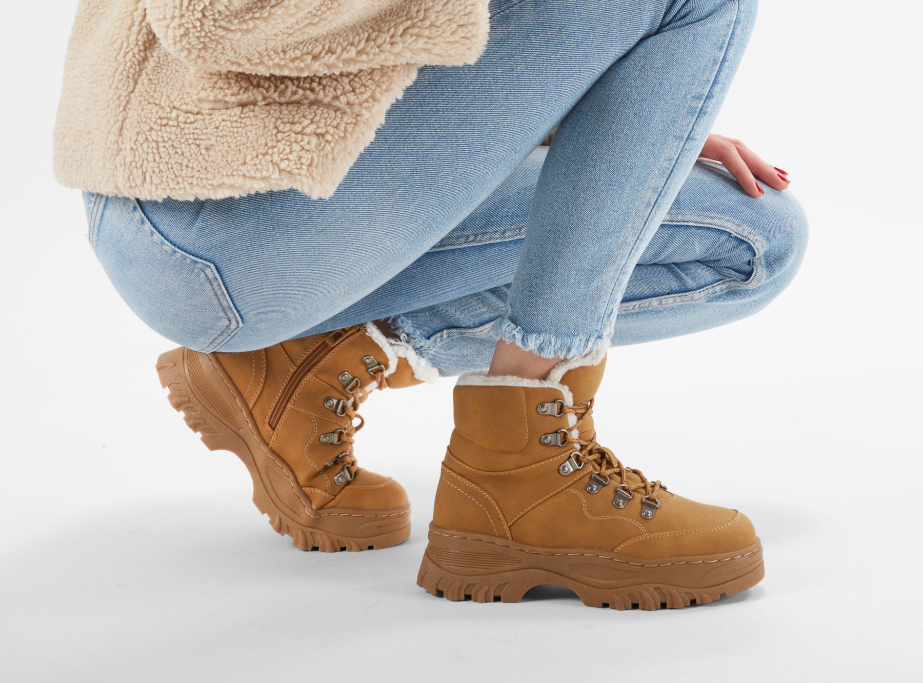 Yellow Shoes | Womens-Winter Boots-Casual-Med Shaft & Low Platform | Escalade | 