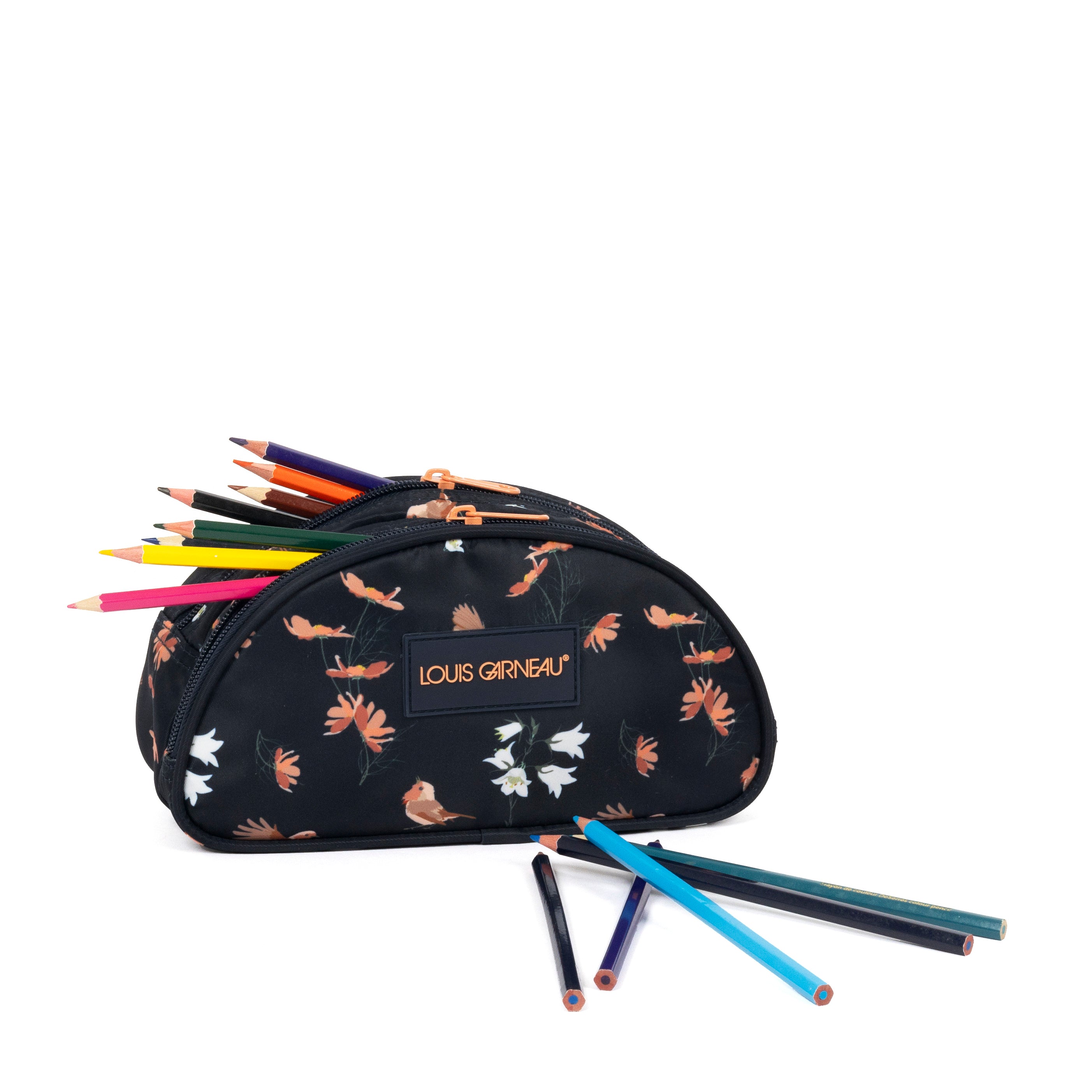 Yellow Shoes | Accessories-Girls-School Items-Pencil Case | LOUIS GARNEAU | ÉTUI à CRAYONS 2 COMPARTIMENTS OISEAUX | 