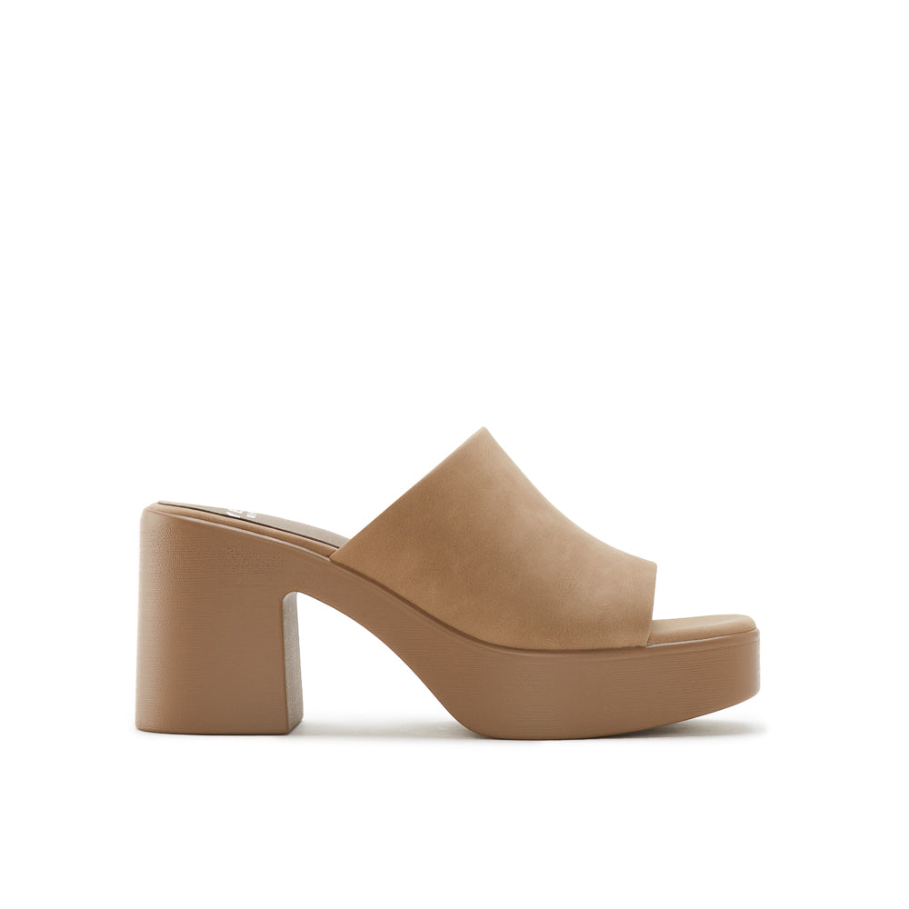 Yellow Shoes | Womens-Sandals-Dress-Med Heel/Mule | NADIA | 