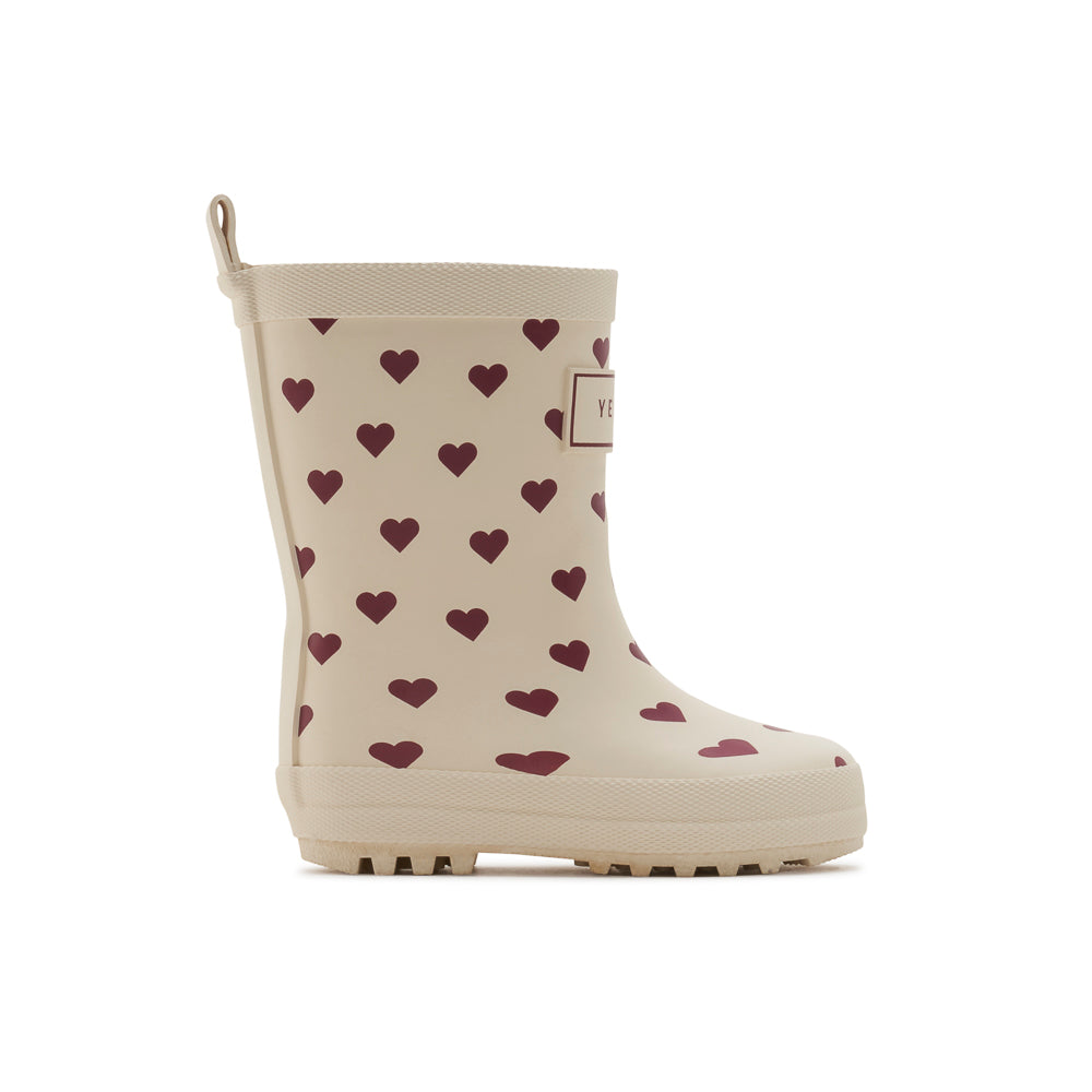 Yellow Shoes | Baby-Rainwear-Girls-Lined Boot | HEARTS | 